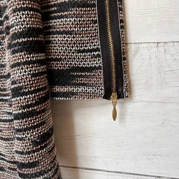 Knox Rose Cardigan Womens Size Medium Earth Tones Zipper on Sleeves Detail - Picture 5 of 16